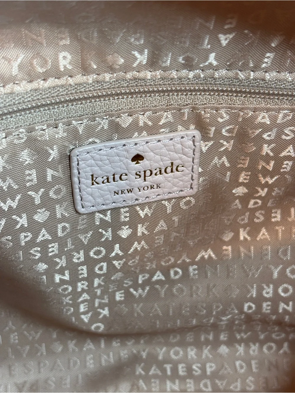 Kate Spade Grant Park Hadley Cream Pebbled Leather Satchel